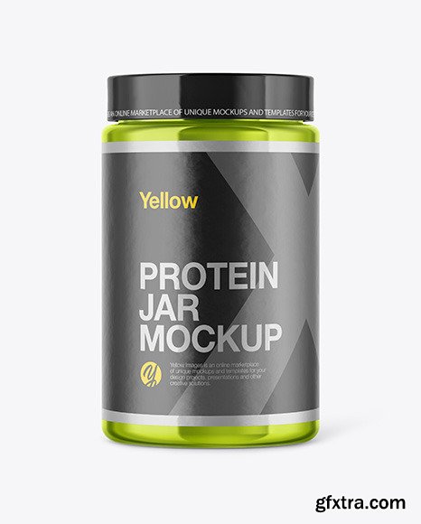 Metallic Protein Jar Mockup 55589