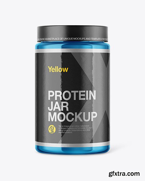 Metallic Protein Jar Mockup 55589