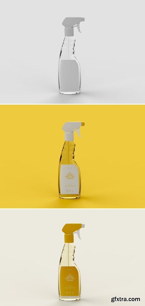 Spray Cleaner Bottle Mockup