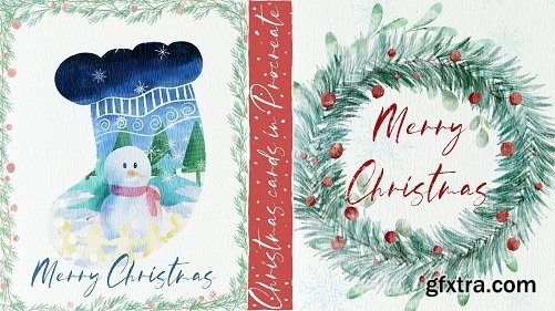 Creating Watercolor Christmas card - How to Make Christmas Brushes in Procreate