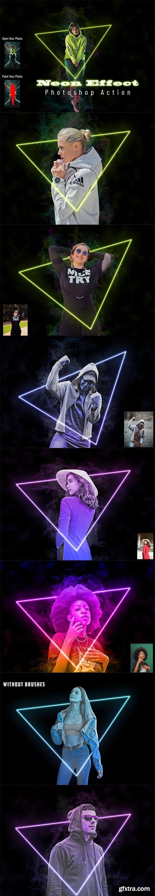 CreativeMarket - Neon Effect Photoshop Action 6782466