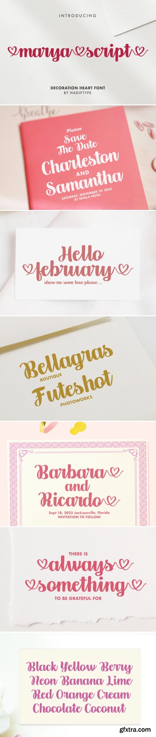 Marya Script Font