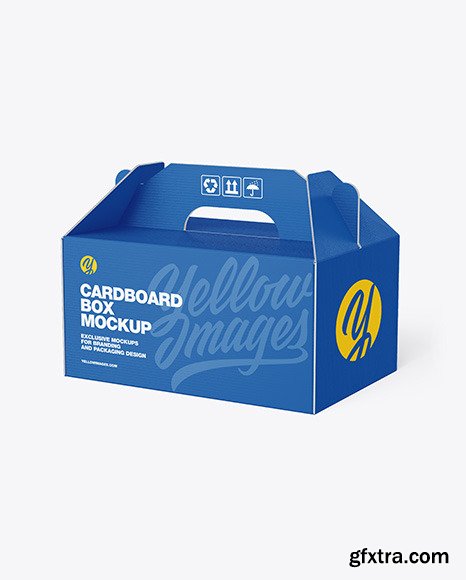 Cardboard Box w/ Handle Mockup 88404