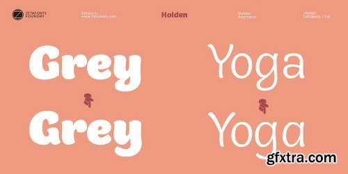 Holden Font Family - 12 Fonts