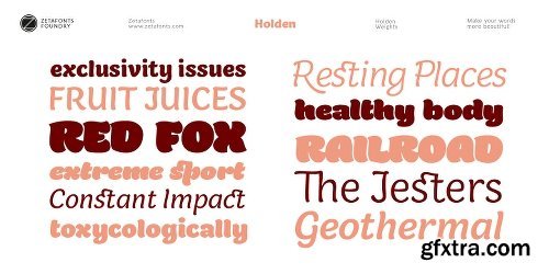 Holden Font Family - 12 Fonts