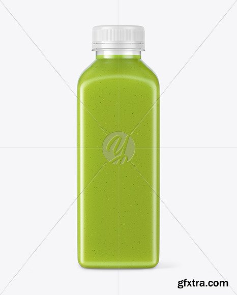 Green Smoothie Bottle with Condensation Mockup 88397