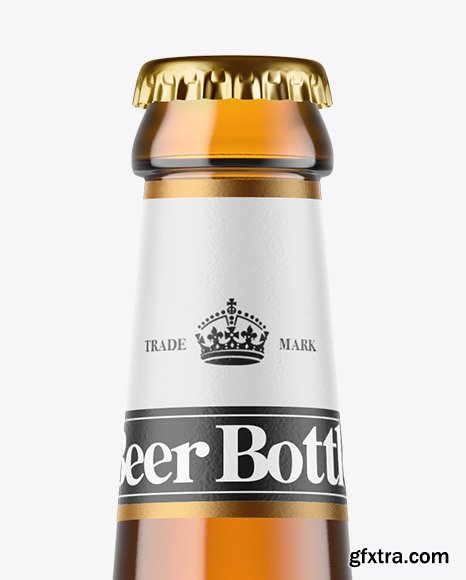 Amber Glass Beer Bottle Mockup 88333