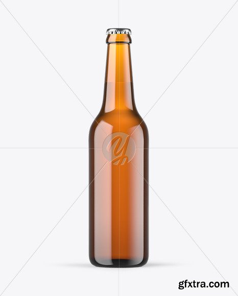 Amber Glass Beer Bottle Mockup 88333