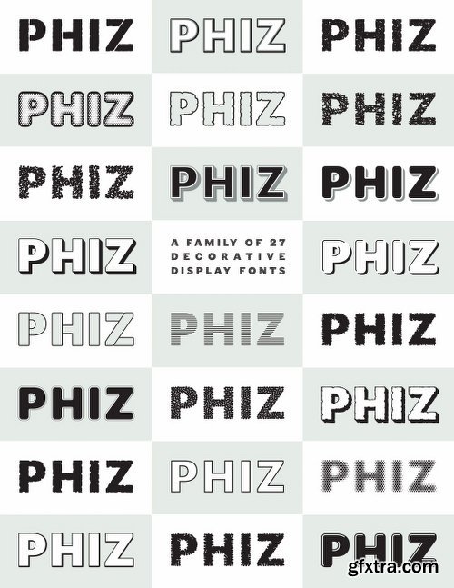 Phiz Font Family - 29 Fonts