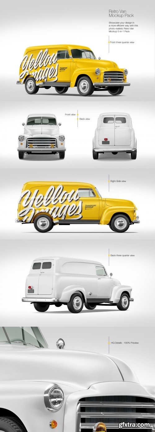 Retro Van Mockup Pack 67180