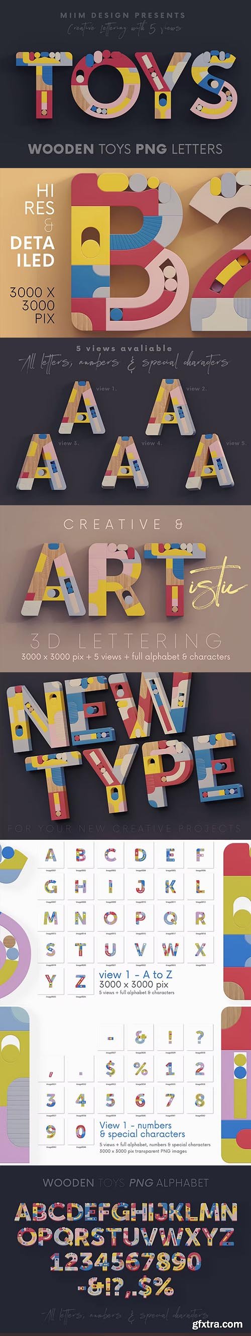 Wooden Toys - 3D Lettering