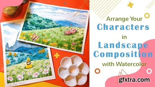 Arrange Your Character in Landscape Composition with Watercolor