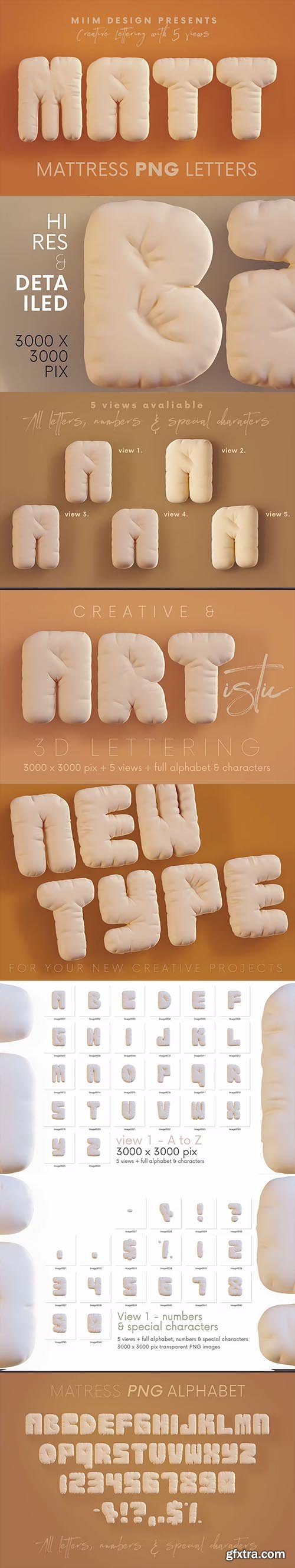 Mattress or Pillow - 3D Lettering