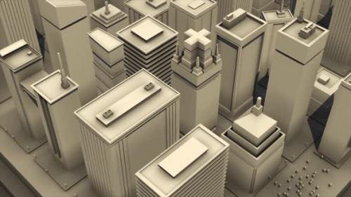 Videohive - 3d architectural scale model of big modern city - 35265076 - 35265076