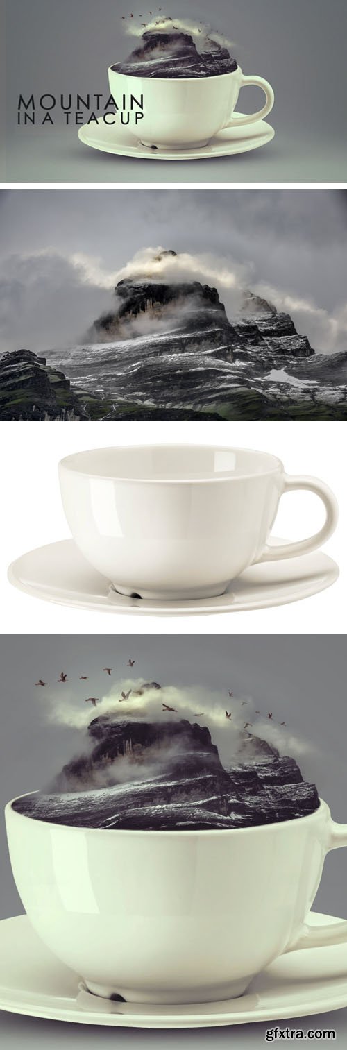 Mountain in A Teacup - Photoshop Effect + Tutorial