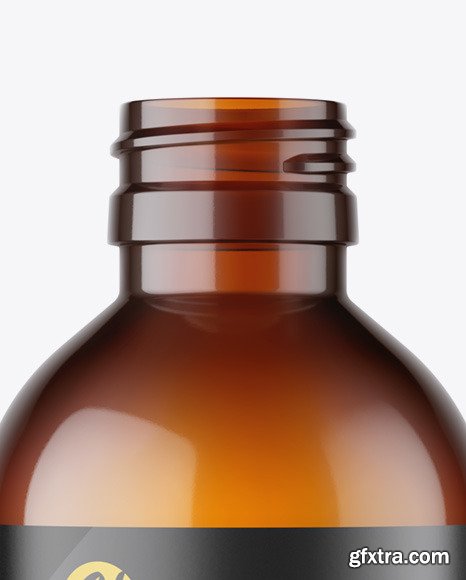 200ml Amber Plastic Bottle Mockup 55926