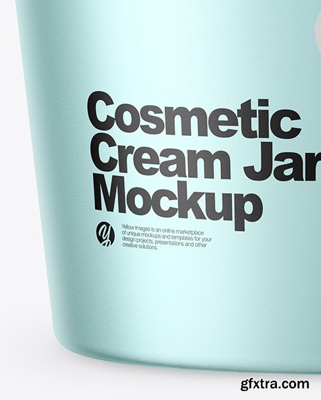 Metallic Cosmetic Cream Jar Mockup 60446