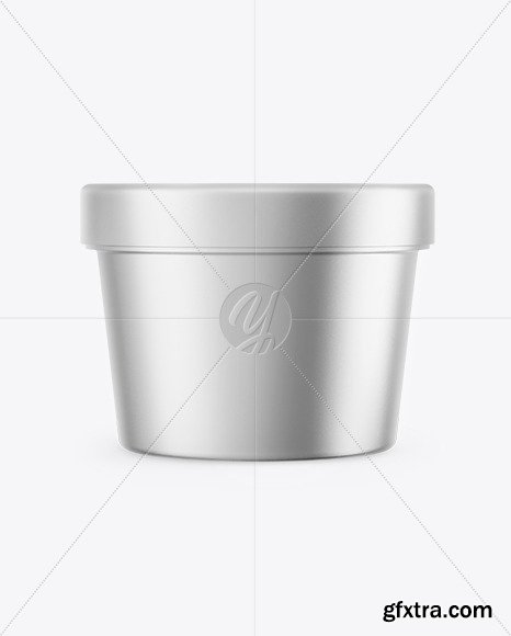 Metallic Cosmetic Cream Jar Mockup 60446