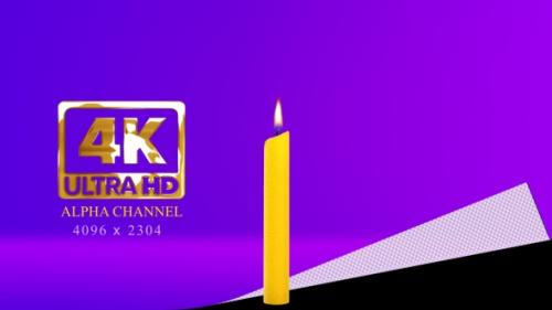 Videohive - Yellow Candle With Smoke - 35266305 - 35266305