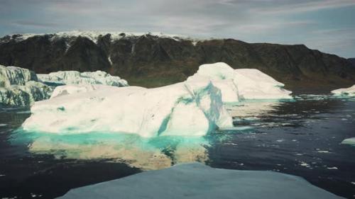 Videohive - Antarctic Iceberg Landscape with Glacier Running Into Ocean - 35266424 - 35266424