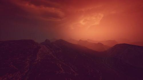 Videohive - Dramatic Sky Over Rocky Mountains at Sunset - 35266448 - 35266448