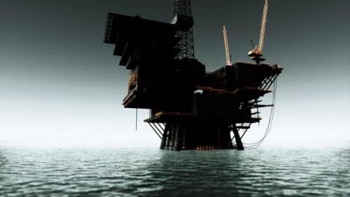 Videohive - Old Abandoned Sea Rusty Drilling Platform - 35266779 - 35266779