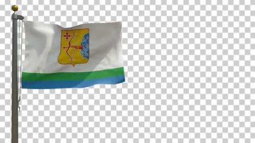 Videohive - Kirov Oblast Flag (Russia) on Flagpole with Alpha Channel - 4K - 35266791 - 35266791