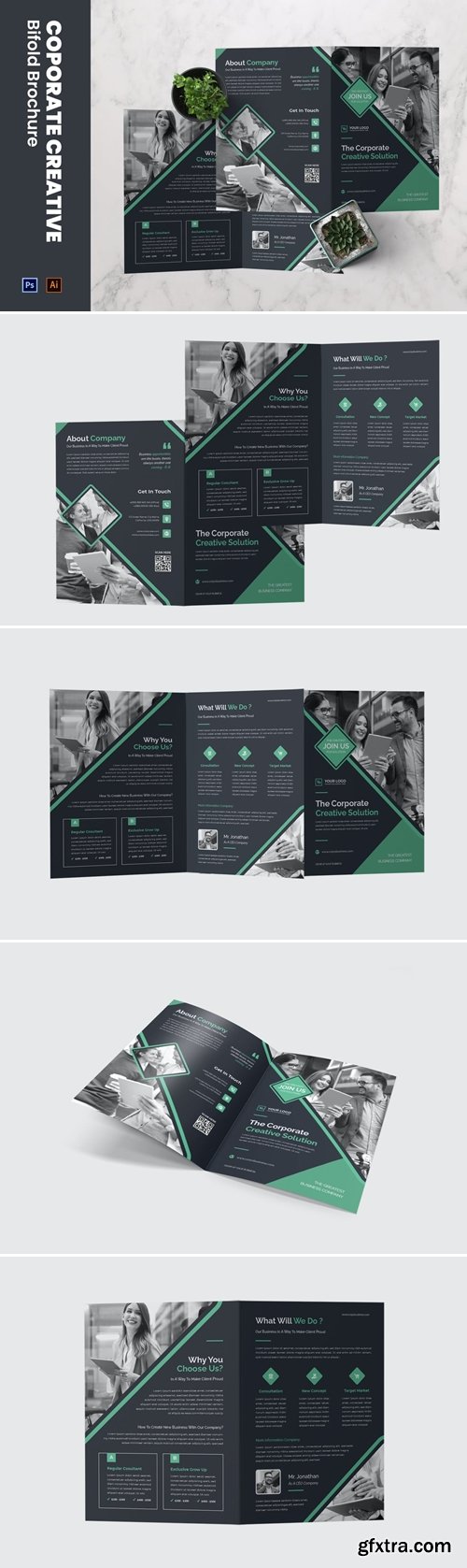 Coporate Creative Bifold Brochure