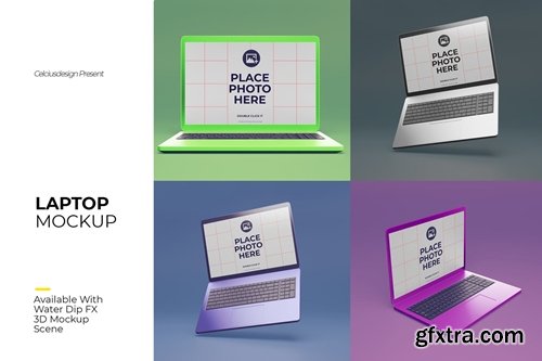 3D Laptop Mock Up Pack