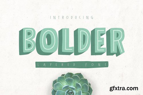 Bolder Layered Font