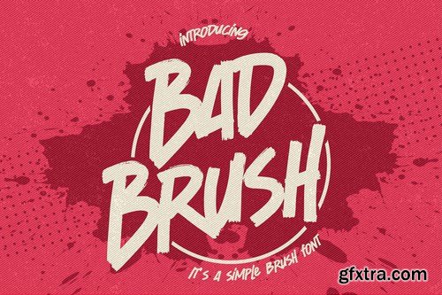 BAD BRUSH - It\'s A Simple Brush Font