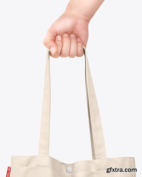 Cotton Bag in a Hand Mockup 61049