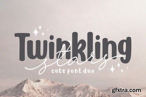 Twinkling Stars - Cute Font Duo