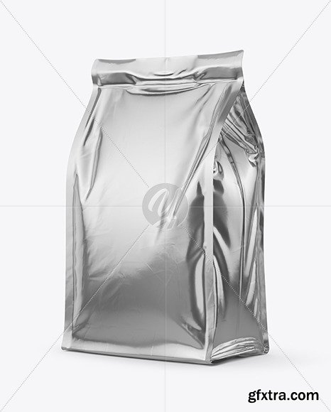 Glossy Metallic Food Bag Mockup 61244