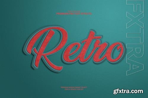 Retro 3d editable premium psd text effect