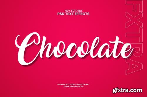 Chocolate 3d editable premium psd text effect