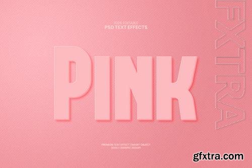 Pink minimal 3d editable premium psd text effect