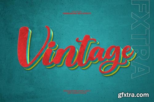 Vintage 3d editable premium psd text effect psd