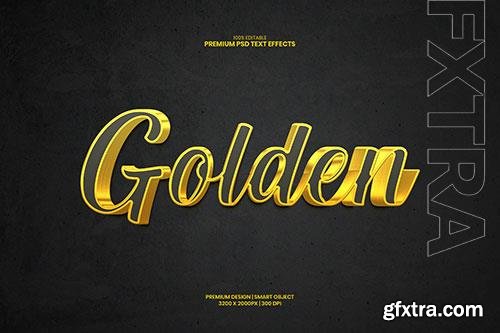 Golden 3d editable premium psd text effect