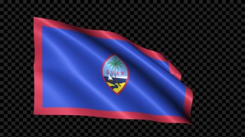 Videohive - Guam Flag Blowing In The Wind - 35255735 - 35255735