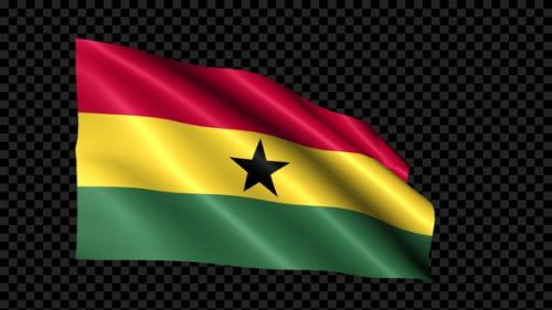 Videohive - Ghana Flag Blowing In The Wind - 35255748 - 35255748