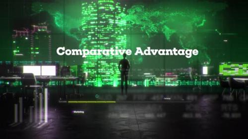 Videohive - Finance Businessman in Office With Comparative Advantage Text - 35213193 - 35213193