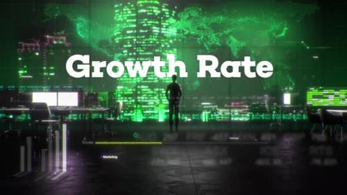 Videohive - Finance Businessman in Office With Growth Rate Text - 35213201 - 35213201