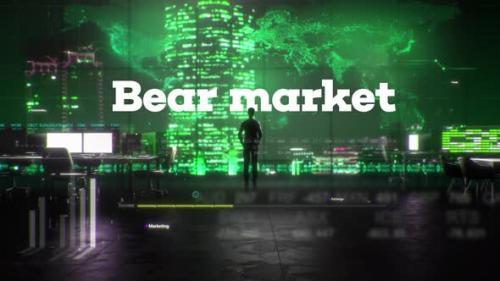 Videohive - Finance Businessman in Office With Bear Market Text - 35213222 - 35213222