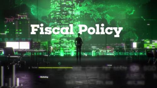 Videohive - Finance Businessman in Office With Fiscal Policy Text - 35213228 - 35213228