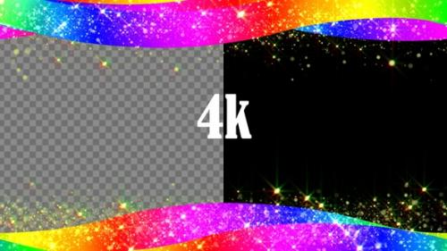 Videohive - 4k Rainbow Waves Frame - 35214282 - 35214282