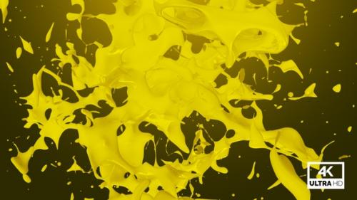 Videohive - Abstract Yellow Paint Splash V5 - 35215120 - 35215120