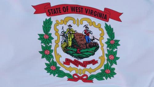 Videohive - Flag of West Virginia State Region of the United States Waving at Wind - 35229899 - 35229899