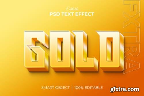 Gold luxury editable 3d text effect mockup premium psd