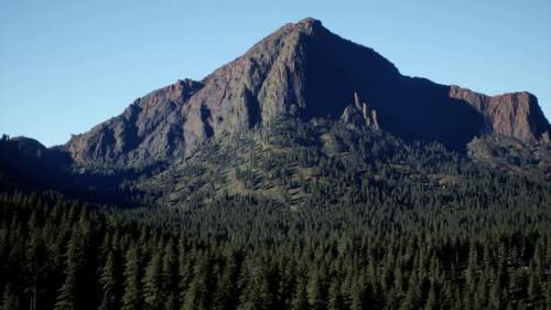 Videohive - Wide Angle Shot of Mountains Landscape with Spring Forest - 35232360 - 35232360